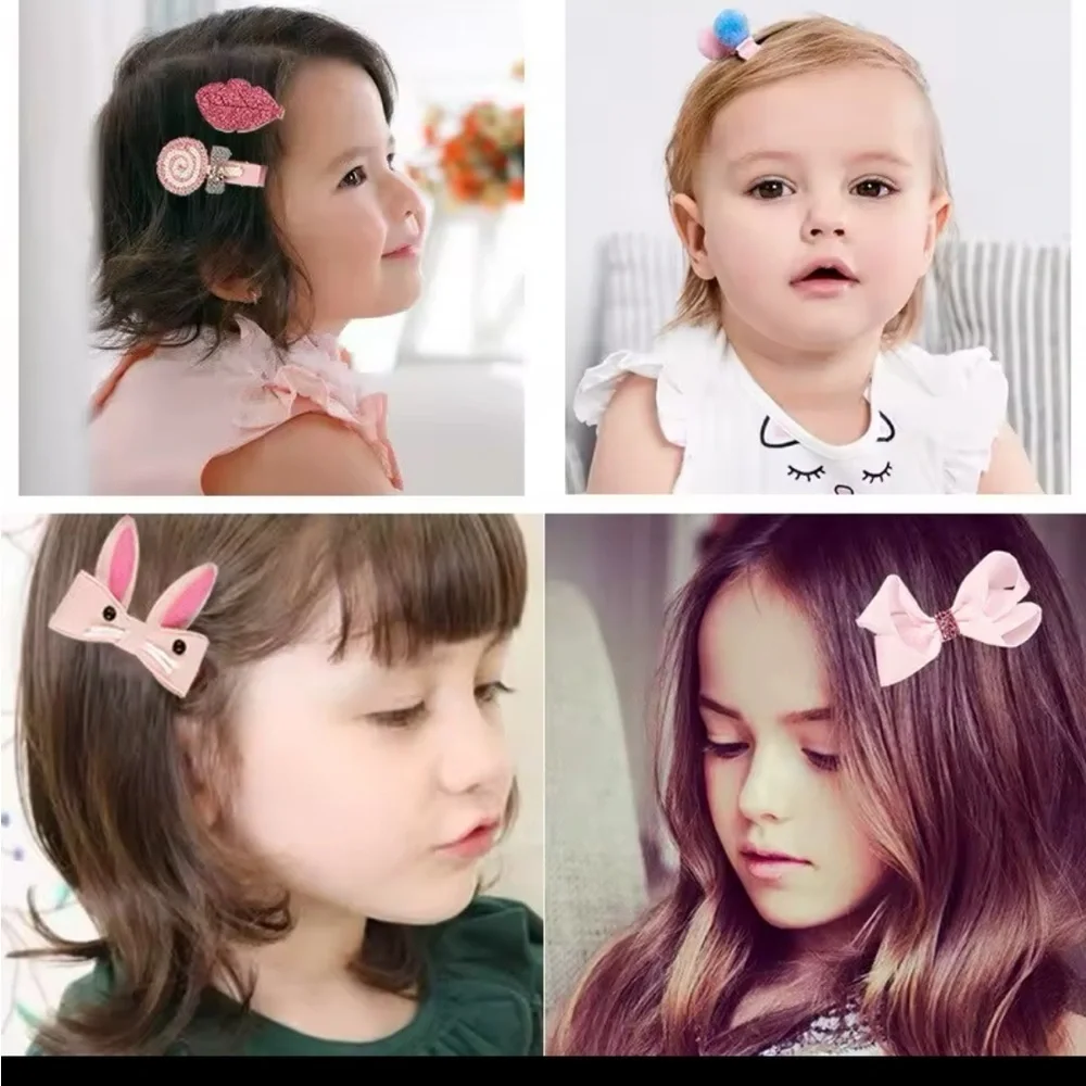 Kids Hair Accessories Gift Set - Pink and Blue 0213